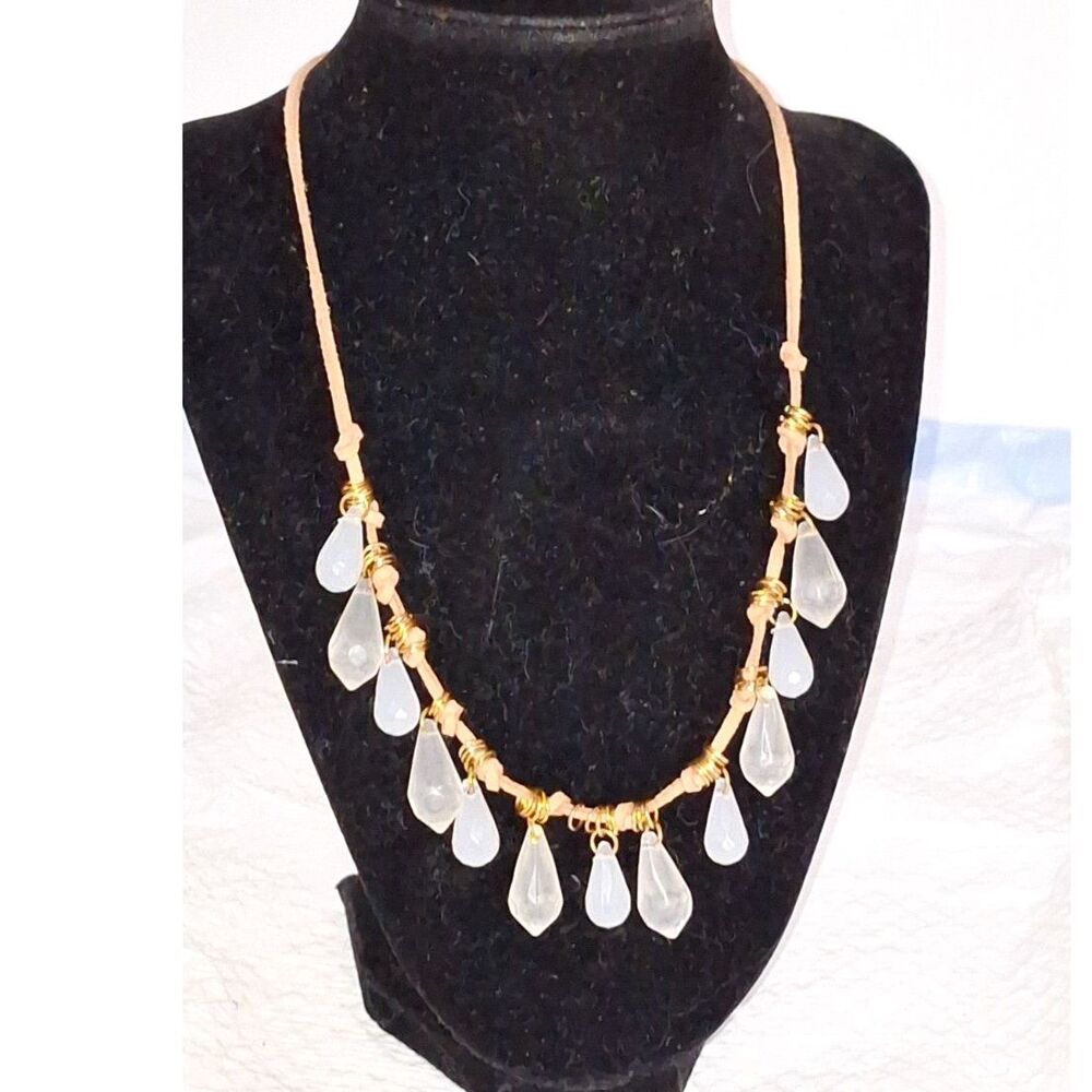 A Crystal Teardrop Women's Necklace Boho Gypsy Fairycore Magical Festival